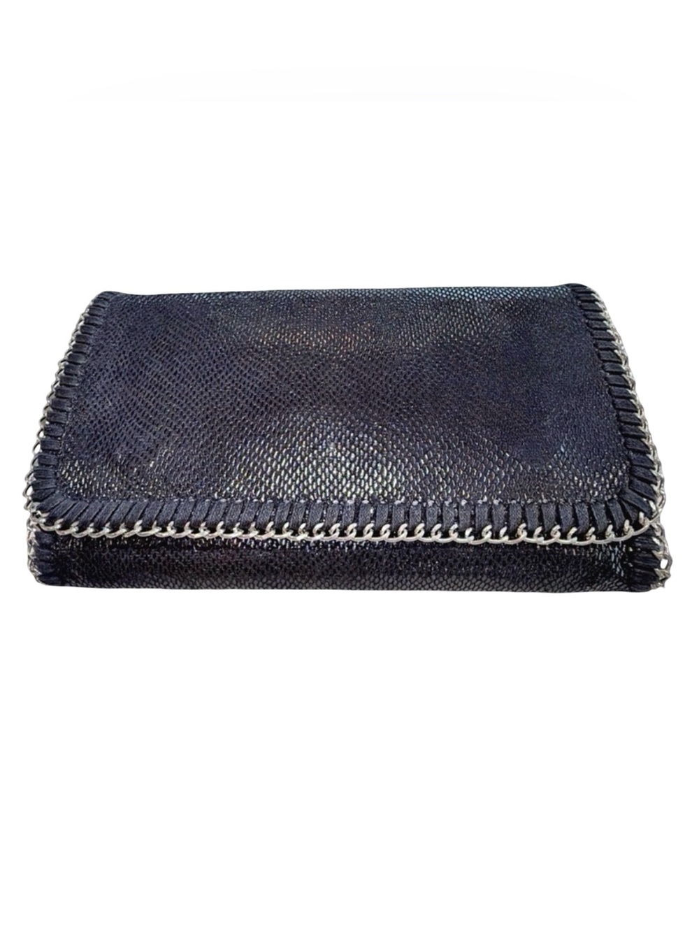 TARNISH Metallic Chain-Trim Clutch